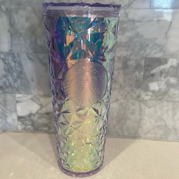 NWT Iridescent Starbucks Cup with Straw - Picture 1 of 6